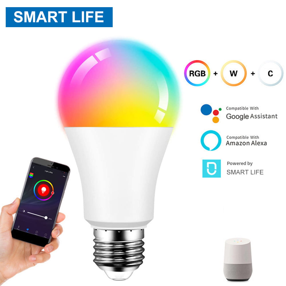 Smart WiFi Light Bulb RGBCW Color Changing A21 E27 Bulb Smart Life APP