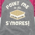 thumbnail image 3 of Instant Message - Point Me To The Smores - Toddler & Youth Girls Raglan Graphic T-Shirt, 3 of 5