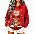 thumbnail image 2 of Pet Hoodie With Cat Dog Pouch Christmas Pet Carrier Costume Oversized Fall Winter, 2 of 7