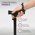 thumbnail image 5 of Bastón Allay para hombre y mujer: plegable, ajustable y plegable para personas mayores, con equilibrio, de pie, punta pivotante, resistente, con bolsa de viaje | Bastones para personas mayores - Negro, 5 of 5