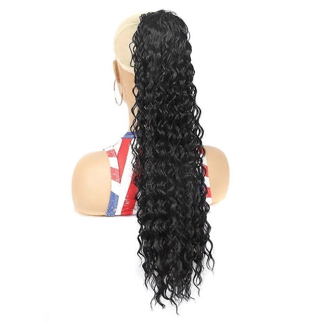 Hair Extensions for Women Long-Curly Hairpiece Heat-Resistant Synthetic Hair Extension for Clubs Parties Events