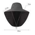 thumbnail image 3 of Solid Colour Sunscreen Sun Hat Mesh Hole Breathable Large Shawl Fisherman Hat Hiking Sun Hat, 3 of 5