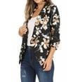 thumbnail image 2 of Women's Casual Floral Print Waist Length Fitted Style Blazer Jacket, 2 of 6
