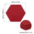thumbnail image 2 of Uxcell Felt Coasters, Hexagonal Absorbent Pad Coaster for Drink Cup Pot Bowl Vase, Red 4 Pack, 2 of 5