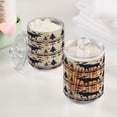 thumbnail image 5 of 4 Pack Moose Tree Silhouette Qtip Holder Dispenser Clear Plastic Storage Apothecary Jars for Cotton Swabs Balls Pads Floss, 5 of 7