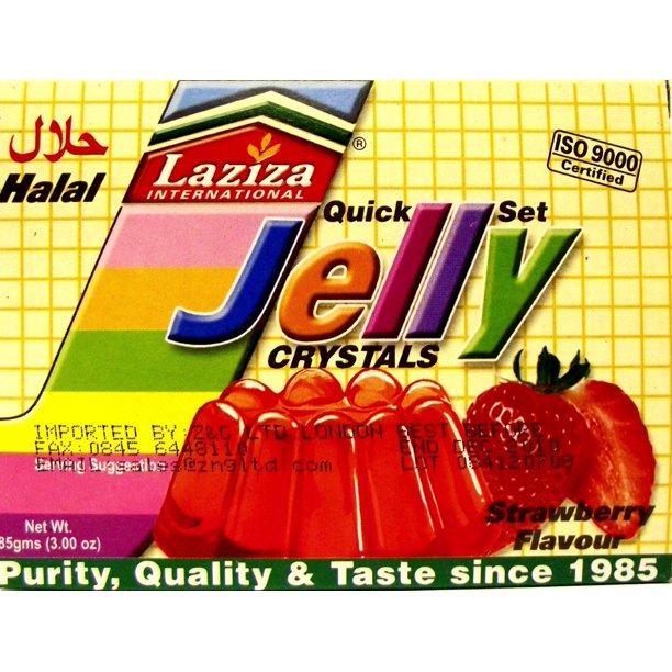 Laziza Strawberry Jelly Crystals, 85 g