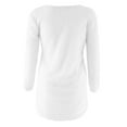 thumbnail image 5 of Dyfzdhu Fuzzy Tops for Women Plus Size Solid Long Sleeve Loose Thermal Fleece Crewneck Sweatshirts White, 5 of 5