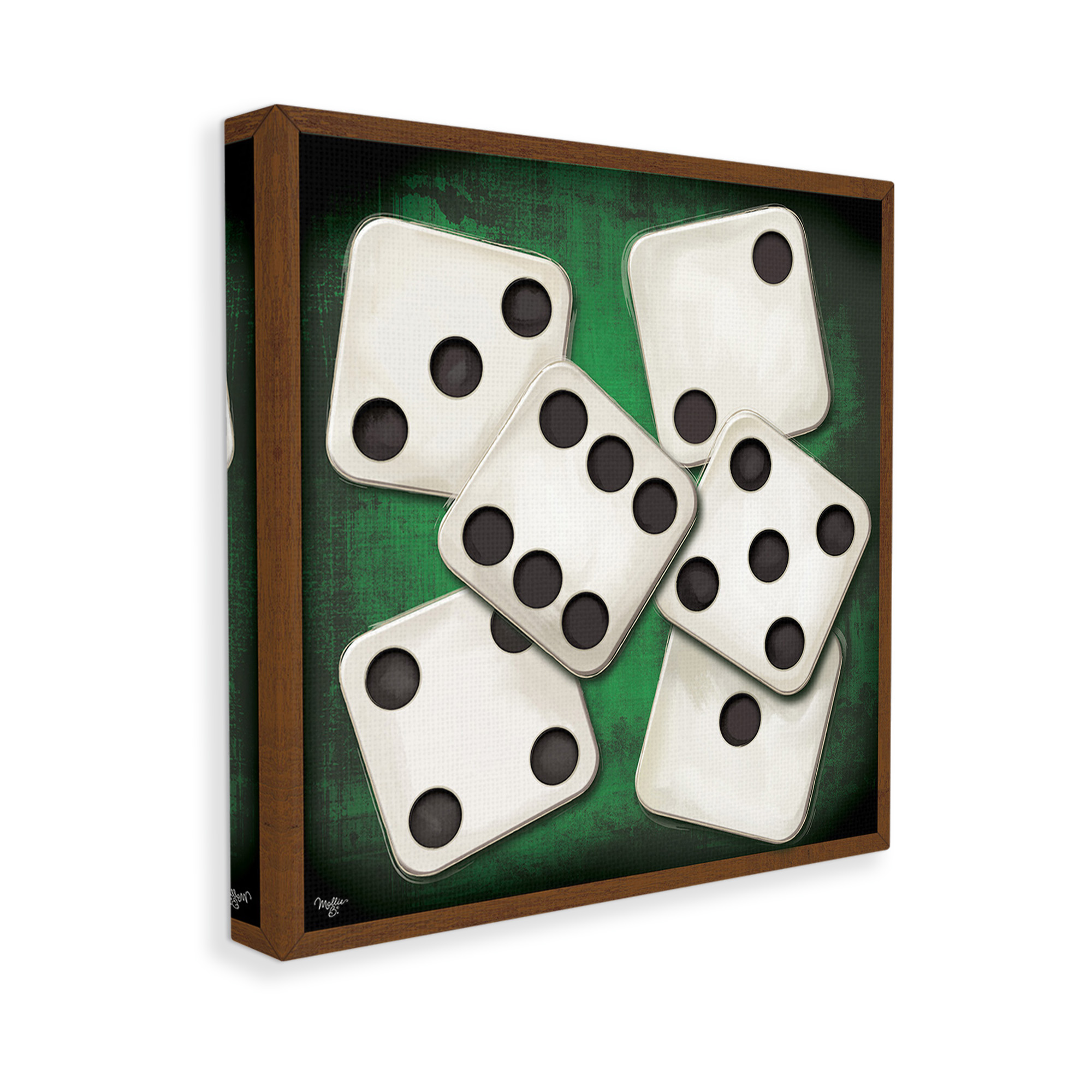 Stupell Industries Dice on Casino Table Sports Painting Gallery Wrapped Canvas Art Print Wall Art, 36 x 36