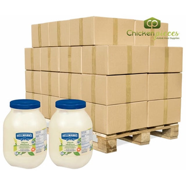 Hellmann's Vegan Dressing & Spread Bulk 3.78L, Plant-Based Mayonnaise Alternative, 2/Case, 50 Cases Per Pallet (100 Units Total)