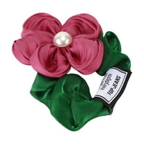 1 Pc Fashion Elegant Flowers Hair Scrunchies for Women for Girls Green Rose Red