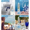 thumbnail image 4 of CoTa Global Ocean Breeze Lighthouse Decor - Handmade Wooden Lighthouse Beach Decorations for Home with Decorative Starfish Ornaments, Coastal Centerpiece Home Decor for Table Top - 12.25 Inches, 4 of 7