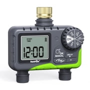 RainPoint Sprinkler Timer Dual Zones Automatic Irrigation System Controller, Easy Programming Hose Water Timer