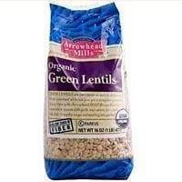 6 Pack : Arrowhead Mills Organic Green Lentils, 16 Oz by