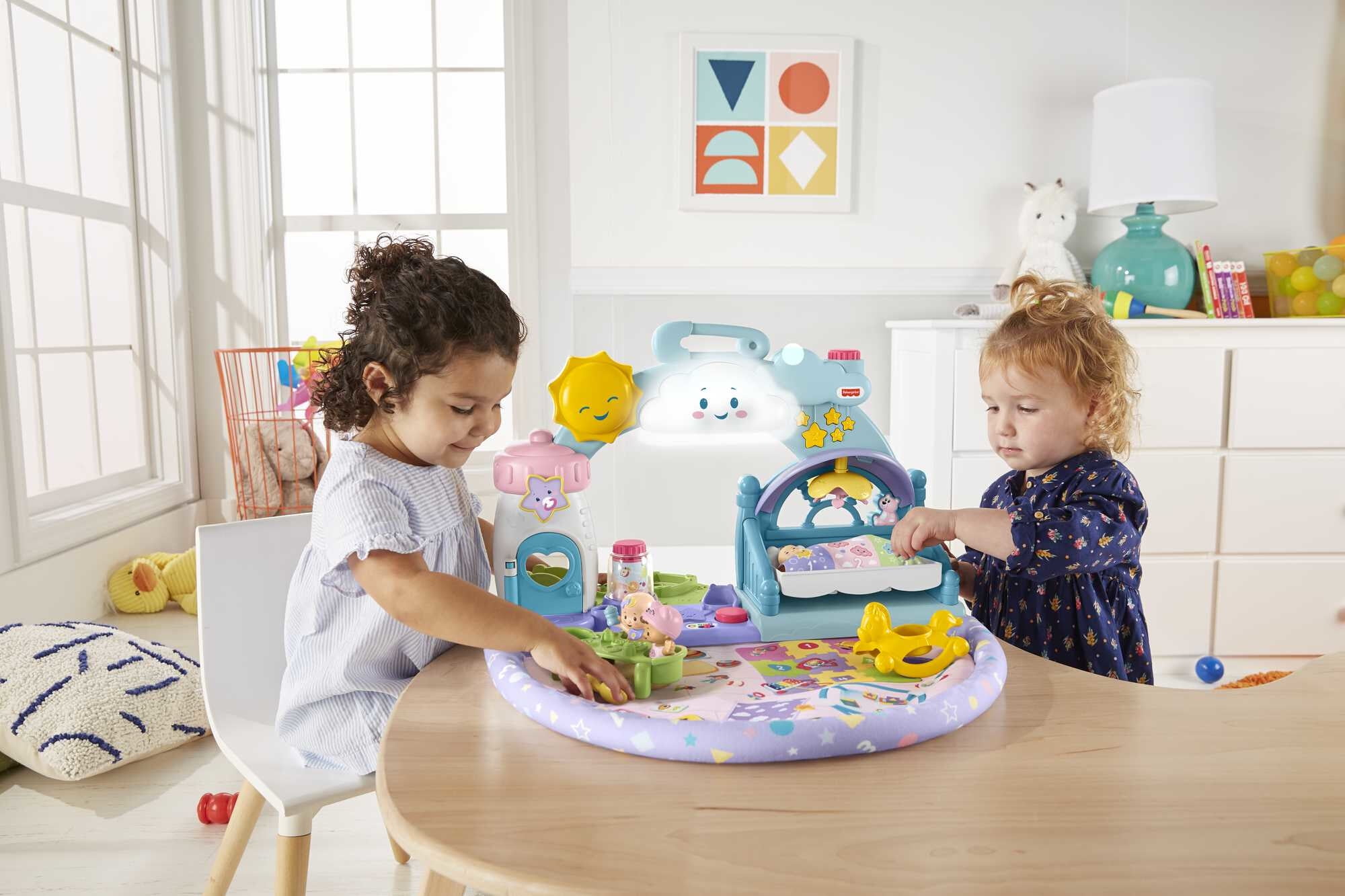  Fisher-Price Little People 123 Babies Playdate, musical  take-along playset with Smart Stages for toddlers and preschool kids : Toys  & Games