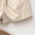 thumbnail image 5 of hoksml Back to School Girls Elastic Waist Cotton Chino Shorts Casual Playwear Shorts with Pockets, 5 of 6