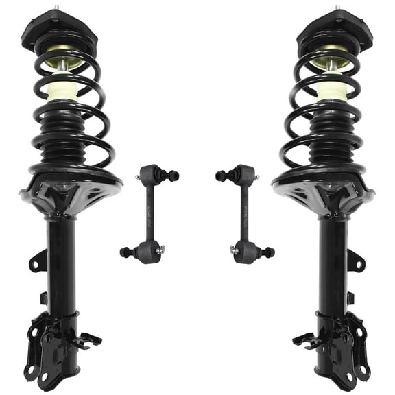 Detroit Axle - Rear Struts Sway Bars for Hyundai 2003-2008 Tiburon [Sport Suspension], 2 Struts with Coil Springs 2 Sway Bars 2004 2005 2006 2007 Suspension Replacement