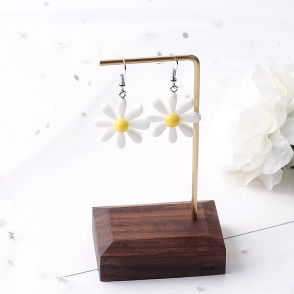 LOLIPPYY 4 Pairs Flower Dangle Earrings Set, Assorted Colors, Lightweight and Comfortable Ear Jewelry for Women