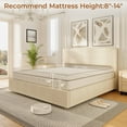 thumbnail image 3 of Upholstered Bed Frame with 4 Drawers, Platform Storage Bedframe, Corduroy Channel Tufted Headboard, Wooden Slats Support, No Box Spring Needed, 3 of 8