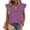Purple #56, variant on WULMLEO Women's Striped V-Neck Button Down Blouse Casual Summer Tops Light Blue M
