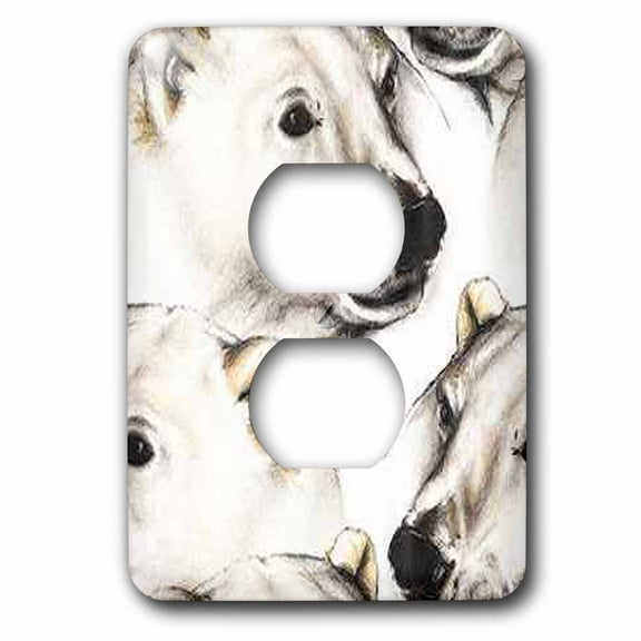 3dRose, Polar Bear Pattern , 2 plug outlet cover