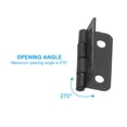 thumbnail image 3 of Bisagras Pequeñas Uxcell de 0.7 pulgadas para Cajas de Joyería con Tornillo para Cajas de Madera de Joyería Negras, Paquete de 8, 3 of 6