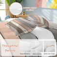 thumbnail image 2 of Vintage Dark Grey Stripes Bedding Duvet Cover Set Full Size 4 Pieces Peeling Paint Effect Theme Bedding Set with Zipper Closure, 1 Comforter Cover 86x86 Inches 1 Flat Sheet & 2 Pillow Cases, 2 of 7