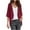 Red, variant on Samickarr Bolero Shrugs Cardigan for Women Open Front 3/4 Lotus Sleeve Casual Loose Draped Solid Color Coats