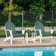 thumbnail image 3 of Aoodor Outdoor Patio Chair, HDPE Folding Adirondack Chair, 32" x 21.6" x 37", Dark Green, 3 of 9