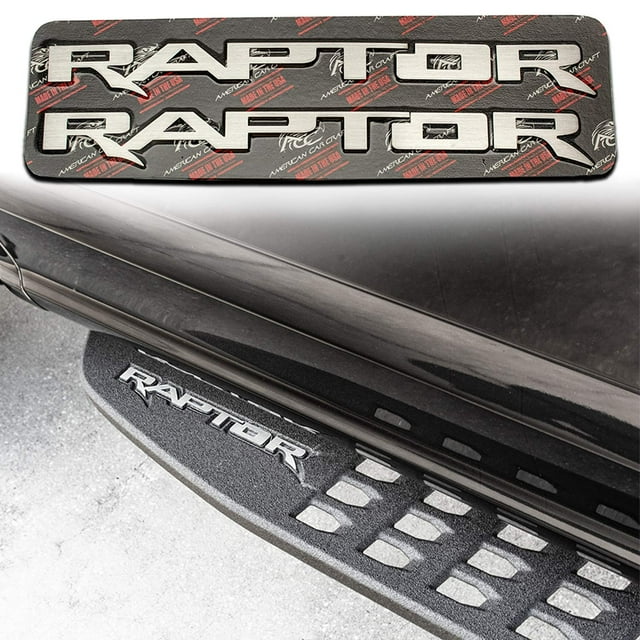 Emblèmes de Planche de Course RAPTOR, Acier Inoxydable Brossé Compatible avec Ford RAPTOR 2017-2020
