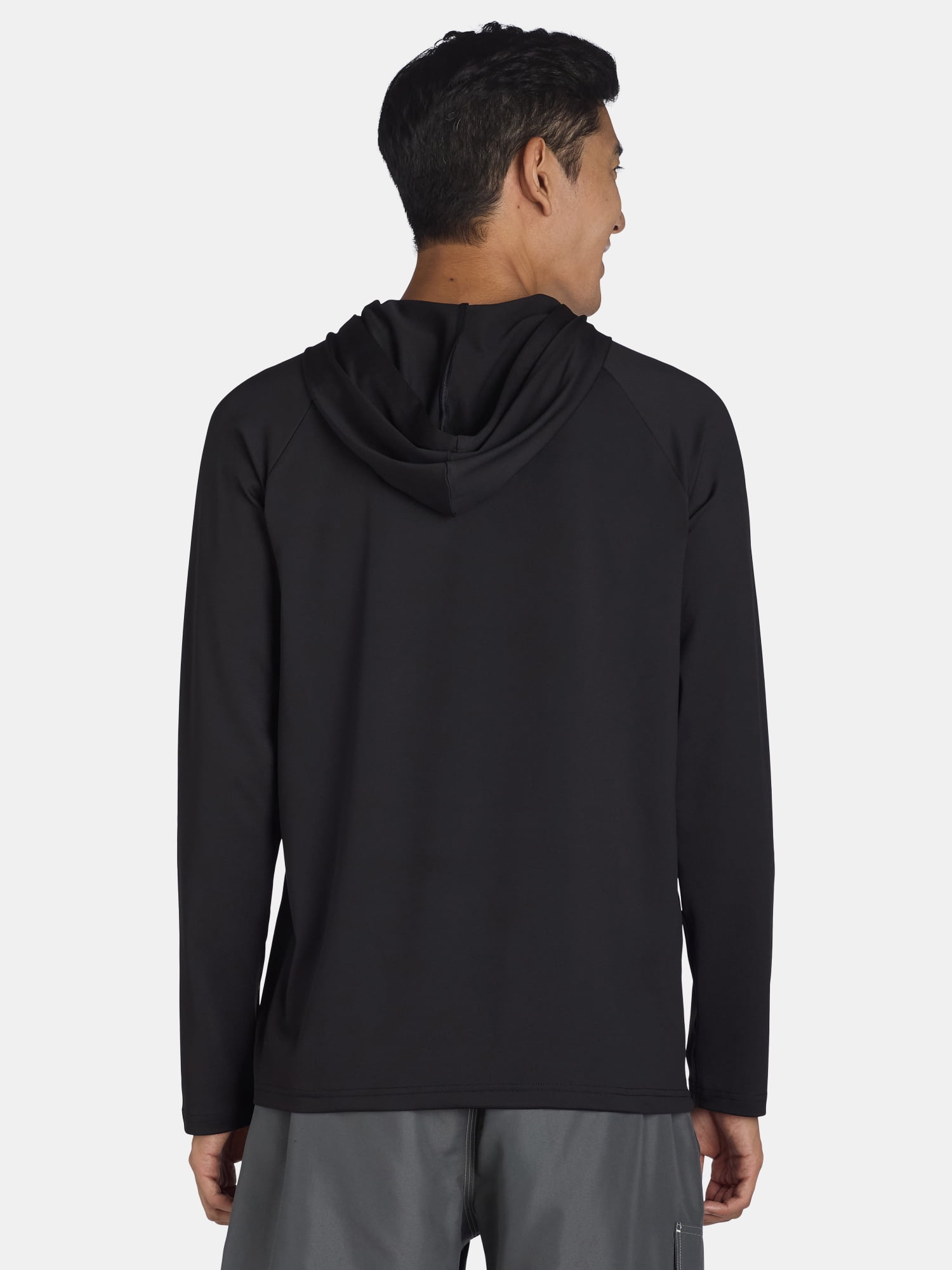 George Men's and Big Men's Hooded Sun Shirt with Long Sleeves, UPF 50+, Sizes S-3XL