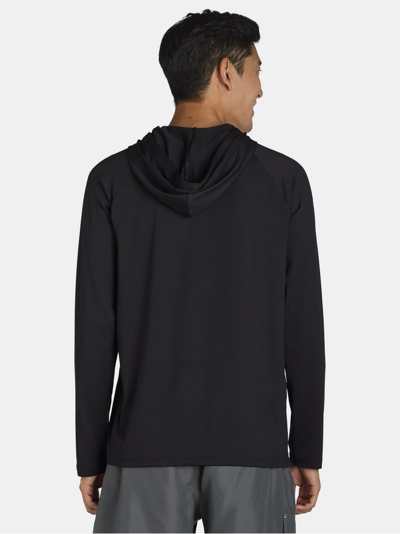 George Men's Hooded Sun Shirt with Long Sleeves UPF 50+, Sizes S