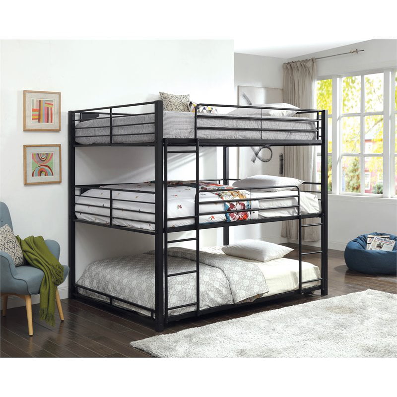 Furniture Of America Botany Metal Queen, Queen Bunk Beds With Stairs