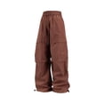 thumbnail image 3 of Men's Lightweight Cargo Pants Solid Color Straight Leg Casual Sports Hiking Pants With Multi Pockets Elastic Waist Casual Loose Jogger Trousers, 3 of 9