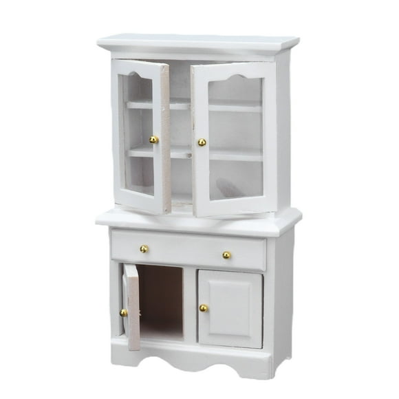 Dollhouse Cabinet, Elegant Beautiful Miniature Cupboard for Festival Party for Home
