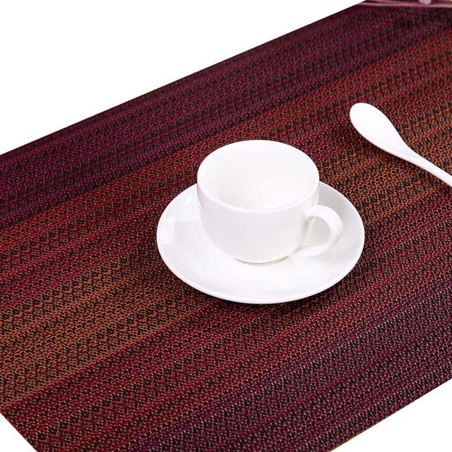 Napperon de Table à Manger en PVC Isolant Thermique Napperon Lavé Napperon en PVC Disque de Salle à Manger Bols sous-Verres Tissu Imperméable Tapis Antidérapant