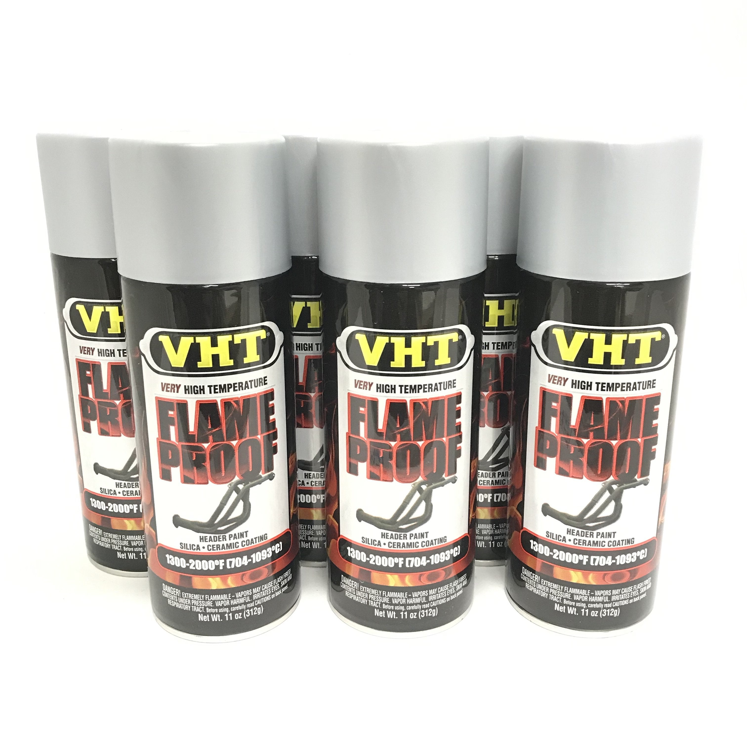 VHT SP1176 PACK FLAT ALUMINUM High Temperature Flame Proof Header Paint 11 oz