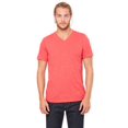 thumbnail image 1 of Bella Canvas Mens Jersey V-Neck Tee, M, Heather Red, 1 of 6