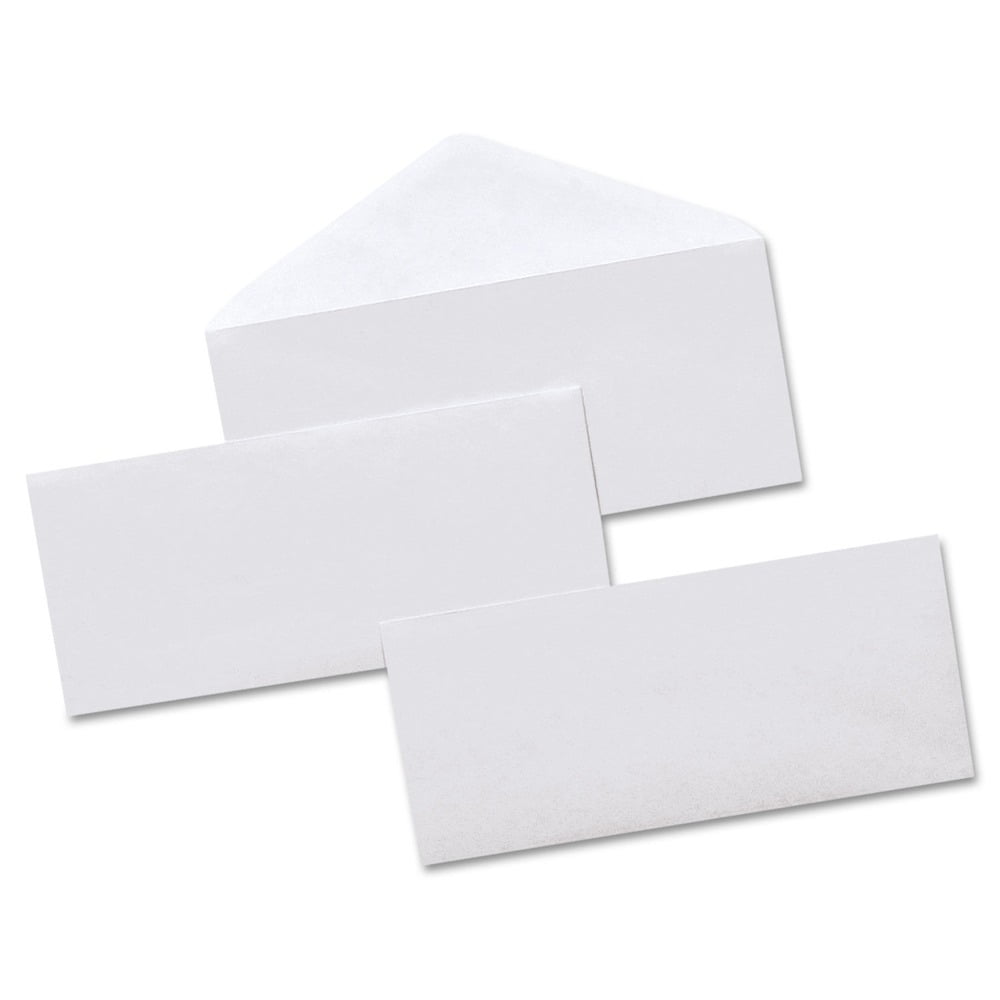 Universal UNV35202 #10 Monarch Flap Open-Side Security Tint Gummed Business Envelope - White (500/Box)