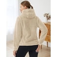 thumbnail image 5 of Pioneer Camp Women's Fuzzy Fleece Jacket Full Zip Up Lightweight Warm Soft Fleece Coat with hood for Spring Fall Winter, 5 of 7