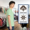 thumbnail image 3 of Wire Delight Men’s Full Cotton Round Neck Short Sleeve T-Shirt, Soft Everyday Tee, Mint Green, L, 3 of 5