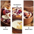 thumbnail image 4 of 2pcs Wooden Salad Bowl Rice Bowl Wooden Spoon for Home and Restaurant Use, 4 of 8