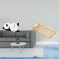 thumbnail image 2 of Reloj de pared con forma de panda, bandeja para servir, bandeja de cocina, bandeja de almacenamiento, hecho de tablero de densidad y vidrio, ideal par, 2 of 8