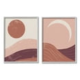 thumbnail image 4 of Stupell Industries Sun And Moon Sunrise Sunset Desert Collage Graphic Art Gray Framed Art Print Wall Art Set of 2, 16x20, by Becky Thorns, 4 of 5