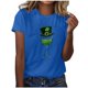 thumbnail image 1 of Camisas de Manga Corta para Mujeres Moda Casual Mujeres Camisa de Impresión Casual Cuello Redondo Pullover Tee Blusas de Manga Corta Casuales para Mujeres, 1 of 5
