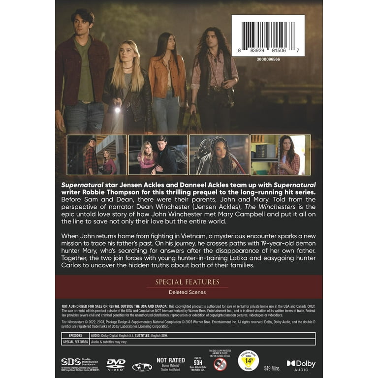 Winchesters: Complete First Season DVD - Supernatural Prequel
