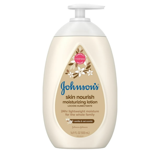 Johnson's Baby Body Lotion with Vanilla & Oat Scents, 16.9 fl. oz