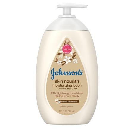 Johnson's Baby Body Lotion with Vanilla & Oat Scents, 16.9 fl. oz