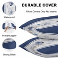 thumbnail image 6 of Outdoor Waterproof Pillow Covers Pack of 2, Summer Ocean Life Blue Shell Coral Starfish Striped Decorative Throw Pillowcases Cushion Covers for Garden Patio Tent Sofa Couch, 20x20 inch, 6 of 8