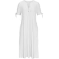 thumbnail image 3 of MORTTIC Women's Eyelet V-Neck Maxi Dress Short Sleeve Flowy A-Line Summer Beach Dress, S-5XL, 3 of 6