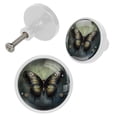 thumbnail image 2 of HemaKayy 4 Pack 1.3" Decorative Cabinet Knobs - Add Elegance to Your Handles and Pulls for Home, Kitchen, Bedroom, Furniture Decor - Unique and Exquisite Design - Retro Dark Grey Black Butterfly, 2 of 5